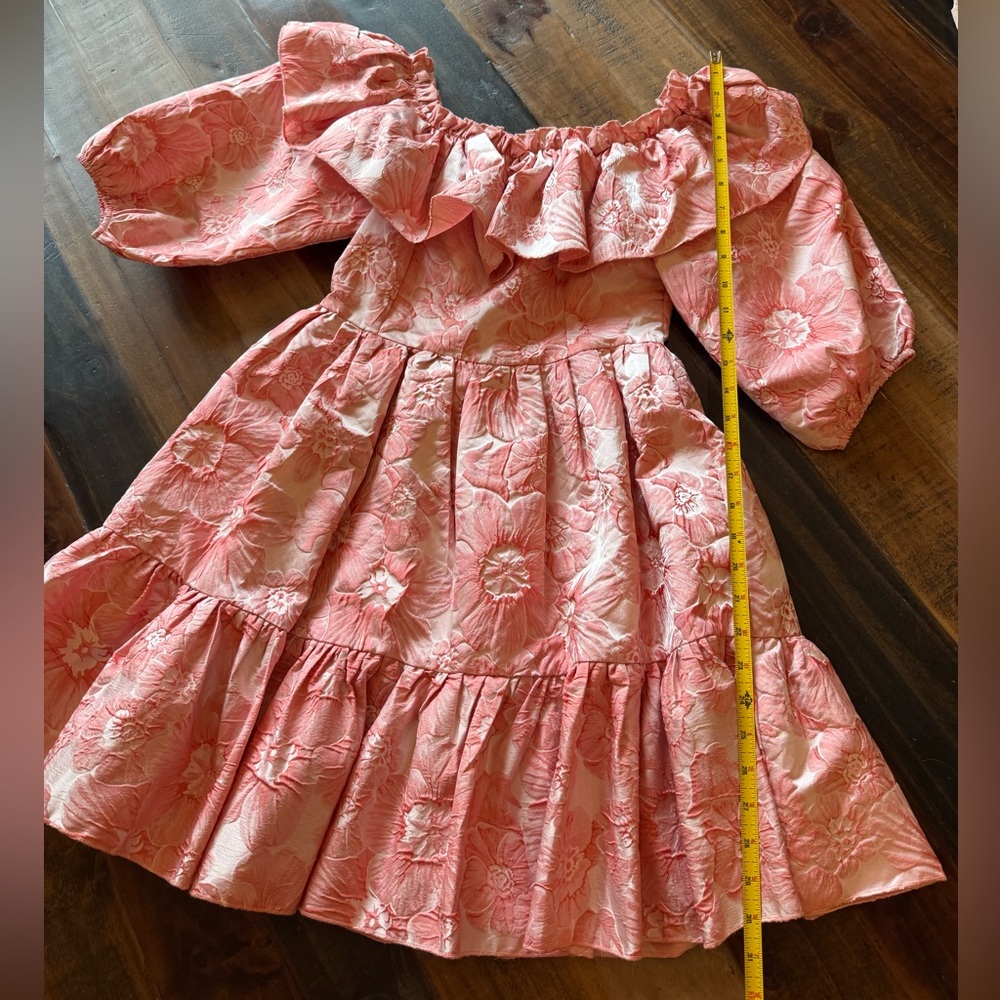 Floral embossed dress